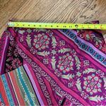 Susan Bristol | Multicolored A-Line Mixed Media Lined BOHO Midi Skirt Size 12 Photo 9