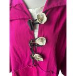 Skifo Women’s Magenta Pink Raw Hem Petunia Button Lagenlook Overlay Jacket XL Photo 6
