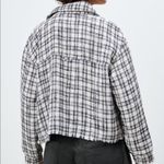 ZARA  Shacket Plaid Textured Overshirt Photo 1