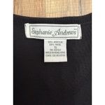 Stephanie Andrews Black Wool Blend Long Knit Vest Dress Gold Buttons Size S Photo 2