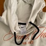 Nike Cropped Ivory Hoodie, embroidered front logo - Size Small Photo 3