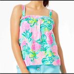 Lilly Pulitzer JIA BLUE IBIZA Floral Pink Print Sleeveless Top Photo 0