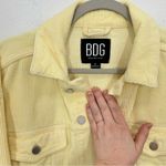 BDG Women's Size Small Yellow Corduroy Oversized Trucker Jacket Spring Casual Photo 3