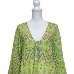 Flamingo Malabar Bay by Jave’s coverup Pink Print Beach Cover Green Medium Photo 1