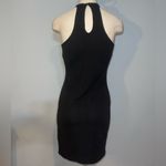 Almost Famous black halter dress gold beaded neck cocktail party holiday Medium Photo 1