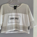 Criminal Damage LDN White Crop Tee Photo 0