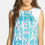 Lilly Pulitzer NWT Iona Resort White Long Story Engineered Print Shift Dress Photo 1