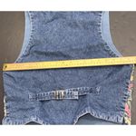 Banana Republic Vintage Safari & Travel Floral Cotton Denim Printed Jean Vest M Photo 13