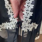 Daphne Grey Black Chiffon Lingerie Topper Housecoat Sexy Robe Plus Size 2X Photo 4
