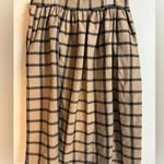 SAG HARBOR‎ women’s plaid Brown Career Skirt Office Retro size 12 with pockets Tan Photo 1