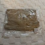 POL Cream Tan Fitted Ribbed Long Sleeve Crop Top, Twist Front, Women’s Small NWT Photo 4