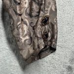 Cache Paris Womens 2 Piece Skirt Suit 4 Black Tan Baroque Jacquard Vintage 80s Photo 4