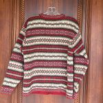 Vintage Crystal Kobe Shetland Wool Sweater Nordic Red Fair Isle Womens Small Photo 15