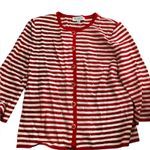 St. John Collection St. John size 10 cardigan Red White clear pailetts Photo 0