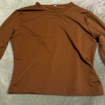 SheIn Brown Cropped Long Sleeve Top -M Photo 1