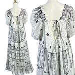Free People Western Bohemian Jamie Embroidered Maxi Dress Size Large Ethereal Photo 7