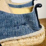 Manebi Hampton's Lace Up Espadrille Sneakers in Chambray 37 6.5 Coastal Prep Blue Photo 3