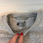 Carhartt Heather Gray Crewneck Block Logo Long Sleeve Sweatshirt Women’s Large Photo 2