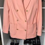 EXPRESS  Flannel Knit Oversized Double Breasted Blazer with Gold Novelty Buttons Photo 7