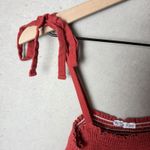 Anna Rae Red Orange Tiered Maxi Dress Sundress Linen Blend Women's Size L Size L Photo 4