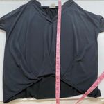 Harper Heritage Black Twist Front Top Women’s Small – High Low Draped Long Sleev Photo 4