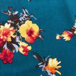 Market & Spruce  Floral Teal Blouse Photo 4