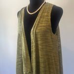 Self Esteem Olive green sleeveless open cardigan style vest Photo 1
