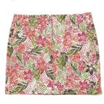 J Jill Live In Chino Floral‎ Tropical Pencil Skirt Pink Size 8 Photo 0