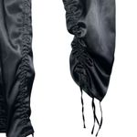 Charlotte Russe Y2K  Black Satin Ruched Drawstring Cargo Pants Size 1 (S) Photo 3