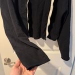 Mate the Label  Lewis Jet Black Cropped Hoodie Zip Up Sweatshirt | L Photo 3