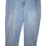 st. john's bay  Women's Light Wash Straight Leg Stretch Fit Denim Blue Jeans Sz 12‎ Photo 0