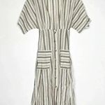 Free People  Women’s Monday Stripe Midi Dress Linen Cotton Size Small Photo 8