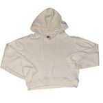 Free People Beach Cropped Cream Pullover Hoodie Photo 0