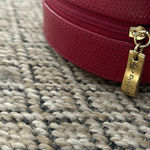 Wolf Designs Red Reptilian Leather Travel Jewlery Case Photo 6