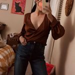 LPA criss cross Blouse In Cherry Brown Size Small Photo 0