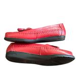 Dr. Scholls Red Leather Double Air-Pillo Insole Loafers Size 8W EUC Photo 5