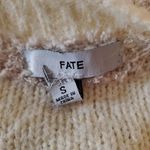 Fate Cream & Tan Striped Sweater (S) Tan Photo 4
