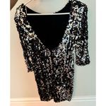 Blaque Label Women’s Size Medium Lo Back Silver All Sequin Short Dress Photo 3