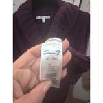 Seven7 Purple Chunky Knit Cowl Neck Cable Knit Sweater XL EG Cozy Photo 3