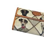 Goblelins Art Vintage Dog Wallet Diamond Leather Checkbook Size Large Many Slots White Photo 2