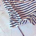 Women’s Striped Wrap Front Casual Elastic Waist Short Romper 3/4 Sleeve White Size M Photo 7