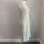Chico's Striped Sleevless Midi Shift Dress in Cream and White Size 1=USM Photo 3