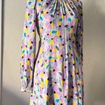 Kate Spade  Floral Smocked Dress Wallflower Tea Dress Lilac Lavender Photo 4