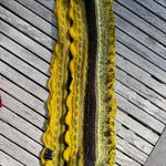 Colorful Knit Scarf with Ruffle Edges Yellow Photo 2