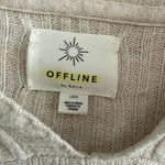 Aerie  Hooded Ribbed Cropped Sweater Size Large‎ EUC Photo 1