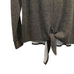 Terez Tie Front Long Sleeve Sweatshirt Shirt Black and Gold Women’s Size Small Photo 1