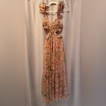 ASTR The Label Coral Floral Fritillaria Maxi Dress SZ Small Boho Wedding Guest Photo 3