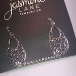 Jasmine  Lane Silver Tone Cutout Boho Teardrop Earrings Photo 2