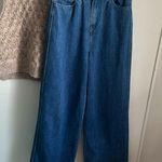 Pretty Little Thing  Mid Blue Wash Wide Leg 5-Pocket Denim Jean Photo 0