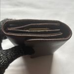 None Brown Leather Wallet GUC Photo 5